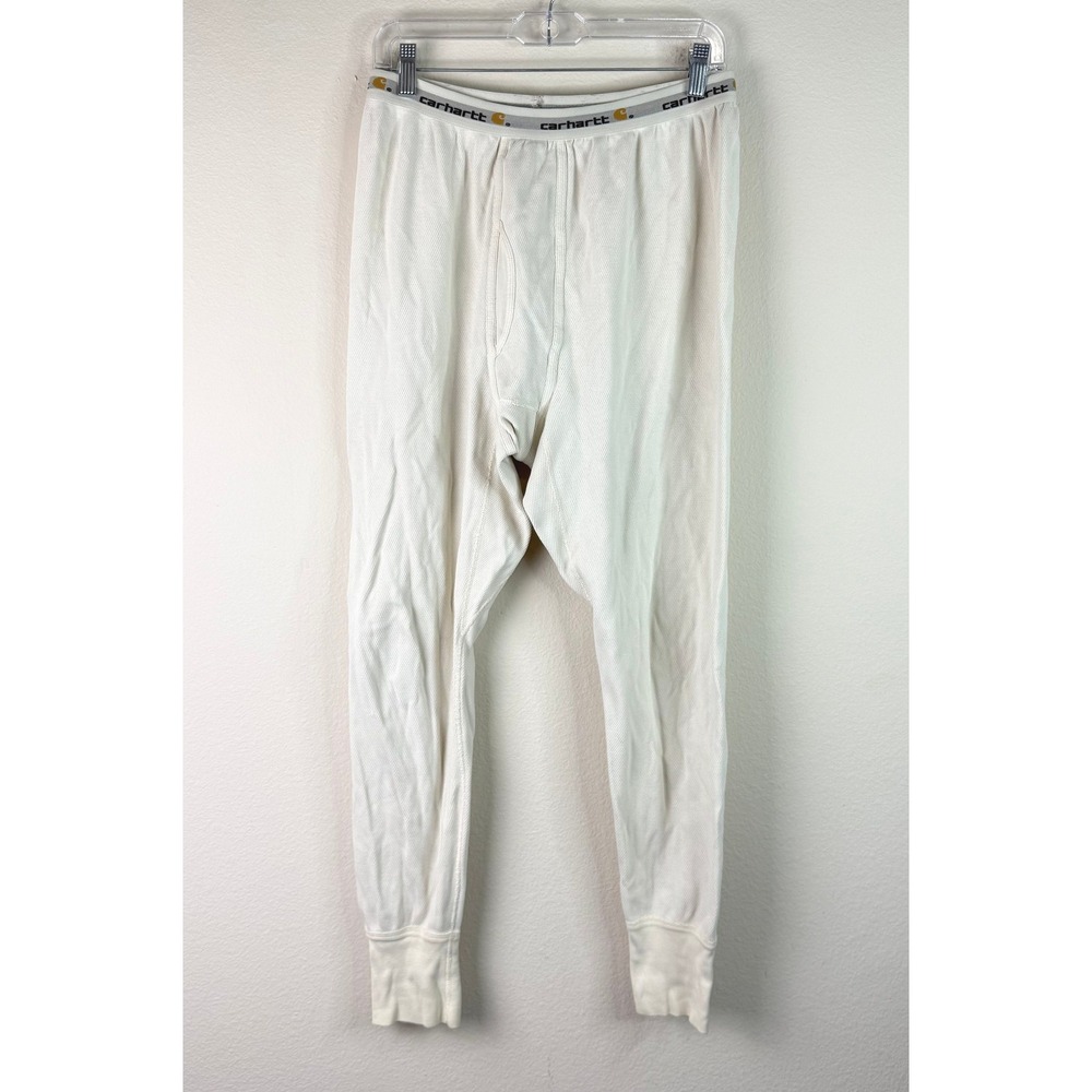 Carhartt Thermal Pants Mens L Natural K229 NAT Waffle Knit Base Layer Long Johns